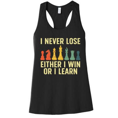 Best Chess Player Board Game Chess Lover Women's Racerback Tank