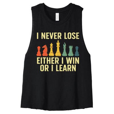 Best Chess Player Board Game Chess Lover Women's Racerback Cropped Tank