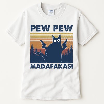 Black Cat Pew Pew Madafakas Tall T-Shirt