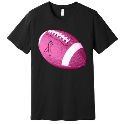 Breast Cancer Pink Football Premium T-Shirt