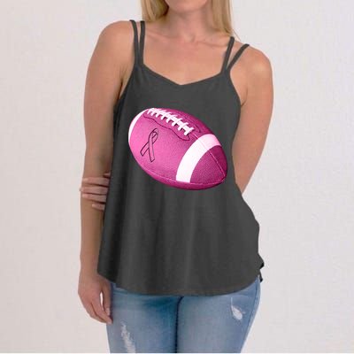 Breast Cancer Pink Football Women's Strappy Tank