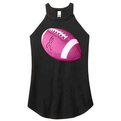 Breast Cancer Pink Football Women’s Perfect Tri Rocker Tank