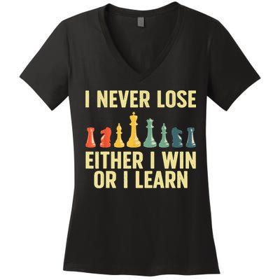Best Chess Player For Board Game Chess Lover Women's V-Neck T-Shirt