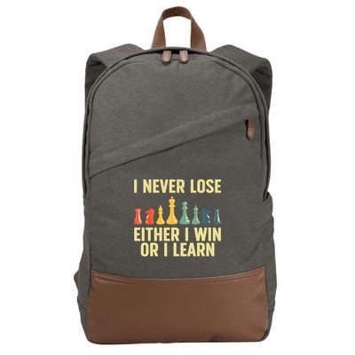 Best Chess Player For Board Game Chess Lover Cotton Canvas Backpack