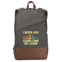 Best Chess Player For Board Game Chess Lover Cotton Canvas Backpack