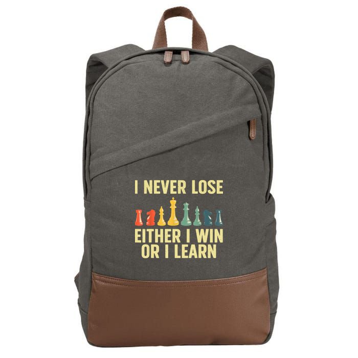 Best Chess Player For Board Game Chess Lover Cotton Canvas Backpack