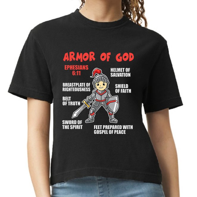 Bible Chapters Put On The Full Armor Of God Comfort Colors Boxy T-Shirt