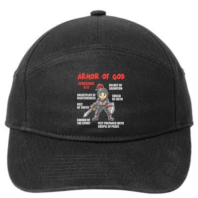 Bible Chapters Put On The Full Armor Of God 7-Panel Snapback Hat