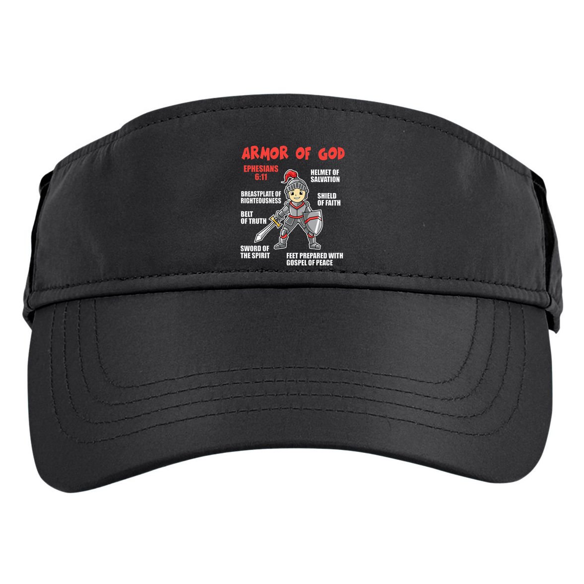 Bible Chapters Put On The Full Armor Of God Adult Drive Performance Visor
