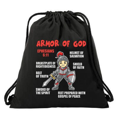 Bible Chapters Put On The Full Armor Of God Drawstring Bag