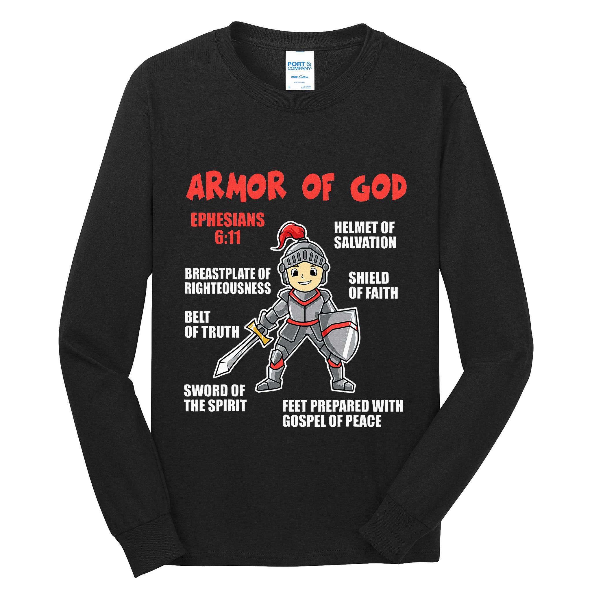 Bible Chapters Put On The Full Armor Of God Tall Long Sleeve T-Shirt