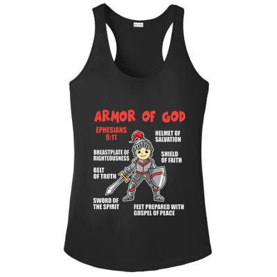 Bible Chapters Put On The Full Armor Of God Ladies PosiCharge Competitor Racerback Tank
