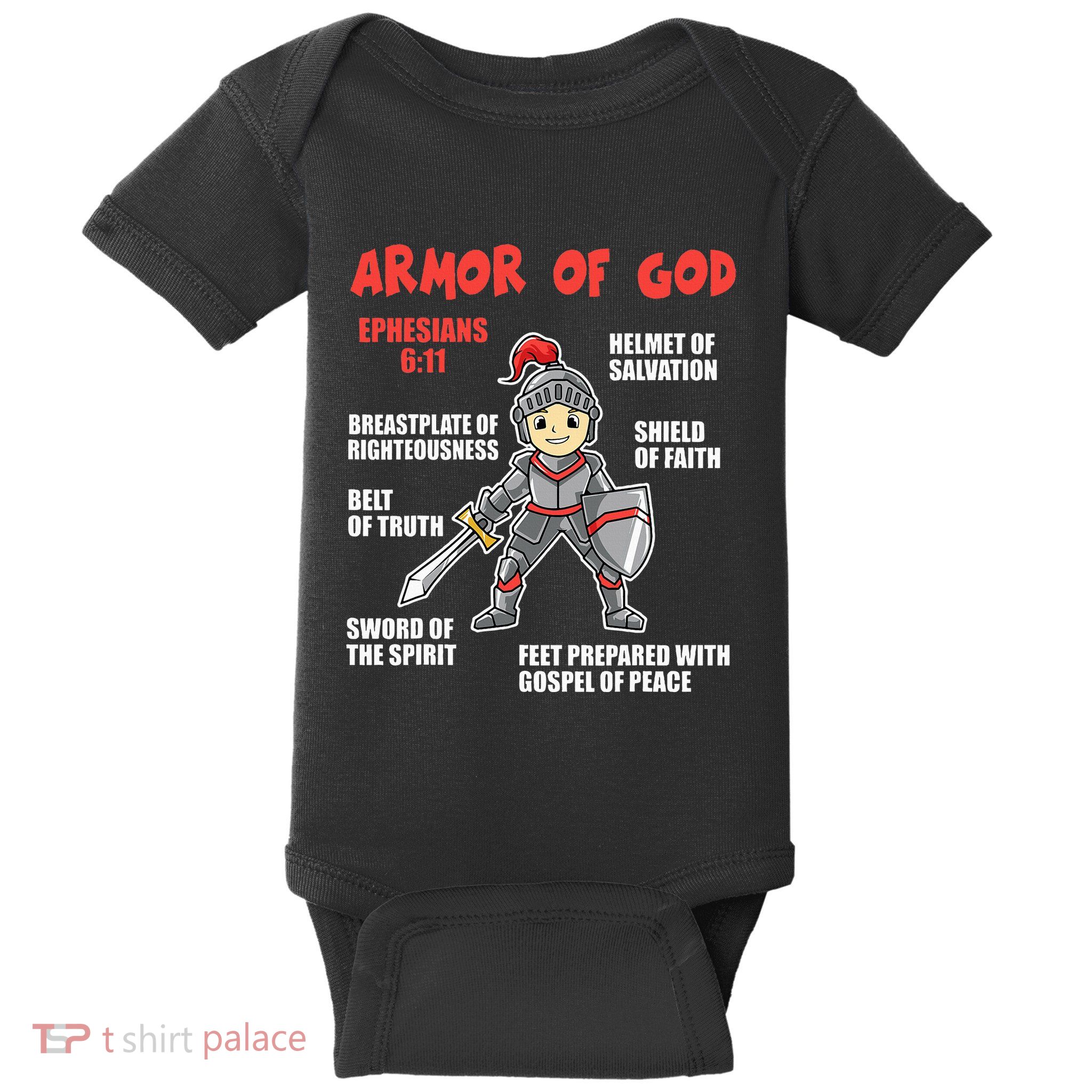 Bible Chapters Put On The Full Armor Of God Baby Bodysuit