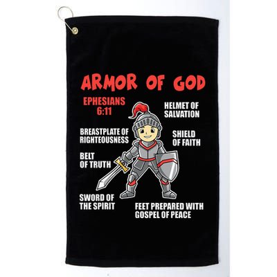 Bible Chapters Put On The Full Armor Of God Golf Towel