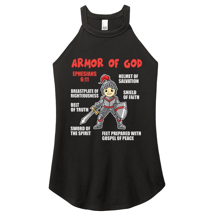 Bible Chapters Put On The Full Armor Of God Women's Perfect Tri Rocker Tank