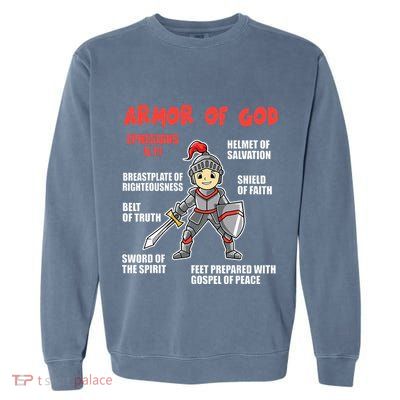 Bible Chapters Put On The Full Armor Of God Garment-Dyed Sweatshirt