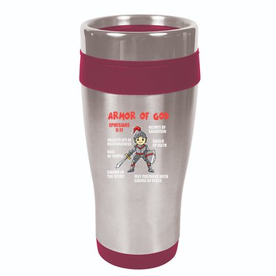 Bible Chapters Put On The Full Armor Of God 16oz Travel Tumbler