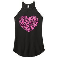 Breast Cancer Pink Ribbon Heart Women's Perfect Tri Rocker Tank