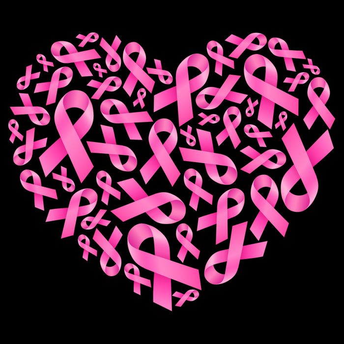 Breast Cancer Pink Ribbon Heart Women's V-Neck T-Shirt