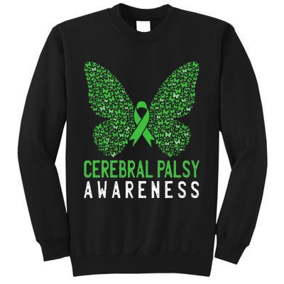 Butterfly Cerebral Palsy Awareness CP Green Ribbon Support Sweatshirt