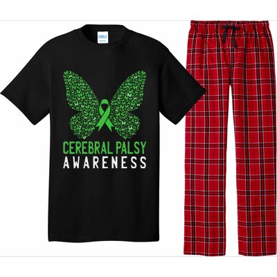 Butterfly Cerebral Palsy Awareness CP Green Ribbon Support Pajama Set