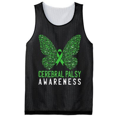 Butterfly Cerebral Palsy Awareness CP Green Ribbon Support Mesh Reversible Basketball Jersey Tank