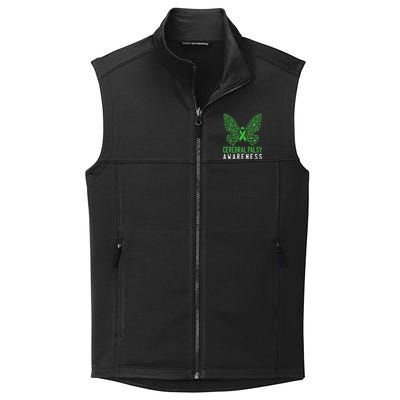 Butterfly Cerebral Palsy Awareness CP Green Ribbon Support Collective Smooth Fleece Vest