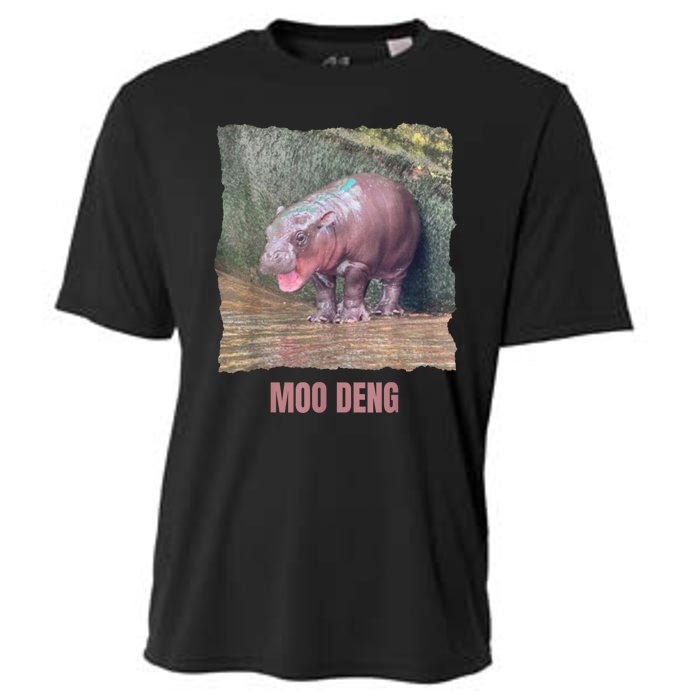 Baby Cute Pygmy Hippo Moo Deng Funny Gift Cooling Performance Crew T-Shirt