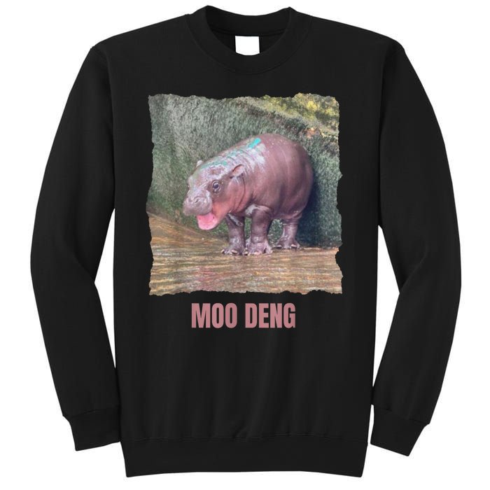 Baby Cute Pygmy Hippo Moo Deng Funny Gift Sweatshirt