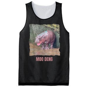 Baby Cute Pygmy Hippo Moo Deng Funny Gift Mesh Reversible Basketball Jersey Tank