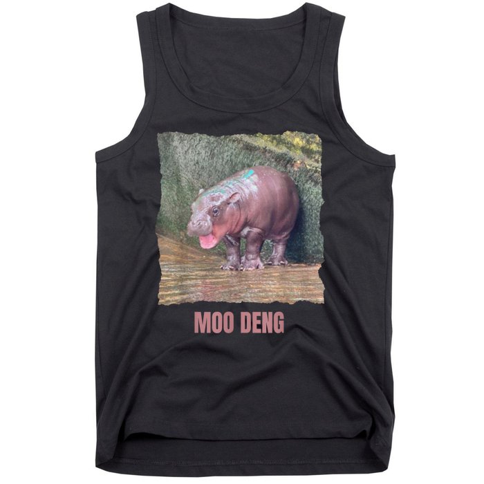 Baby Cute Pygmy Hippo Moo Deng Funny Gift Tank Top