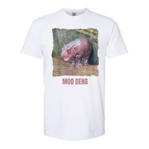 Baby Cute Pygmy Hippo Moo Deng Funny Gift Softstyle CVC T-Shirt