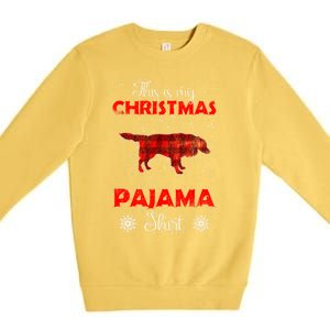 Border Collie Plaid Christmas Lover Xmas Outfit Gift Premium Crewneck Sweatshirt