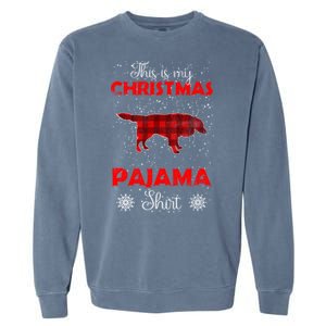 Border Collie Plaid Christmas Lover Xmas Outfit Gift Garment-Dyed Sweatshirt