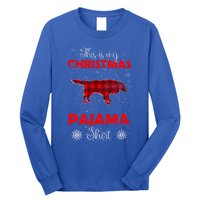 Border Collie Plaid Christmas Lover Xmas Outfit Gift Long Sleeve Shirt