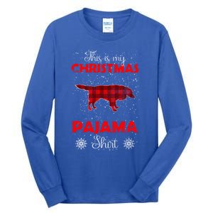 Border Collie Plaid Christmas Lover Xmas Outfit Gift Tall Long Sleeve T-Shirt