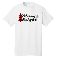 Buffalo Check Plaid Merry And Bright Christmas Holiday Gift Premium Tall T-Shirt