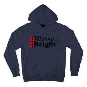 Buffalo Check Plaid Merry And Bright Christmas Holiday Premium Tall Hoodie