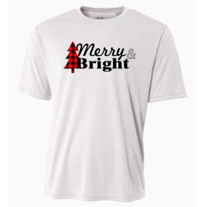 Buffalo Check Plaid Merry And Bright Christmas Holiday Premium Cooling Performance Crew T-Shirt