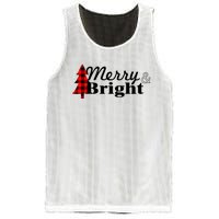 Buffalo Check Plaid Merry And Bright Christmas Holiday Premium Mesh Reversible Basketball Jersey Tank