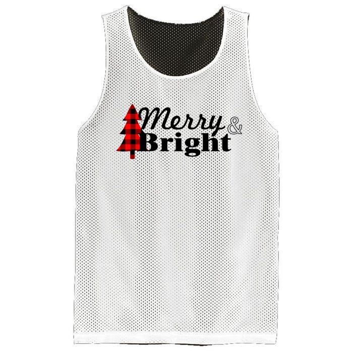 Buffalo Check Plaid Merry And Bright Christmas Holiday Premium Mesh Reversible Basketball Jersey Tank