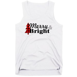 Buffalo Check Plaid Merry And Bright Christmas Holiday Premium Tank Top