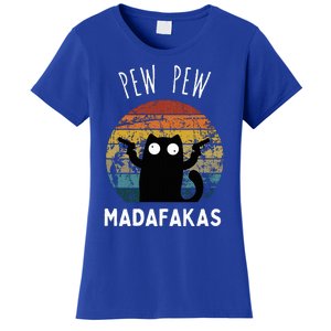 Black Cat Pew Pew Madafakas Women's T-Shirt