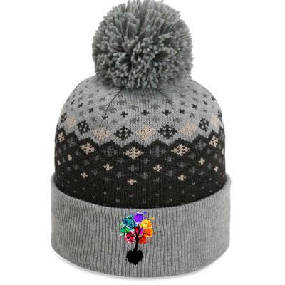 Bright Colorful Painted Butterfly Tree The Baniff Cuffed Pom Beanie