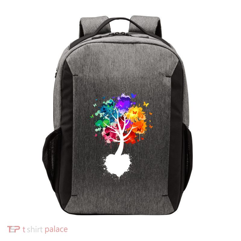 Bright Colorful Painted Butterfly Tree Vector Backpack
