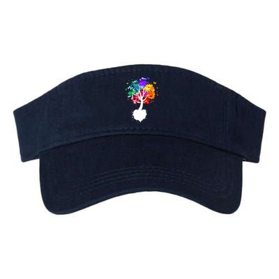 Bright Colorful Painted Butterfly Tree Valucap Bio-Washed Visor