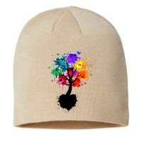 Bright Colorful Painted Butterfly Tree Sustainable Beanie