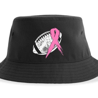 Breast Cancer Pink Ribbon Football Awareness Costume Sustainable Bucket Hat