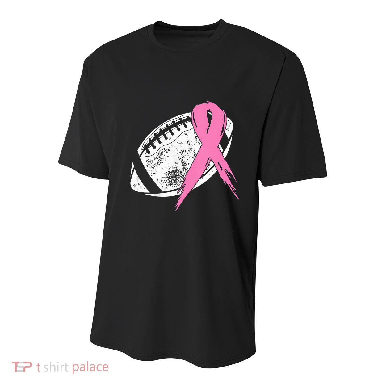 Breast Cancer Pink Ribbon Football Awareness Costume Youth Performance Sprint T-Shirt