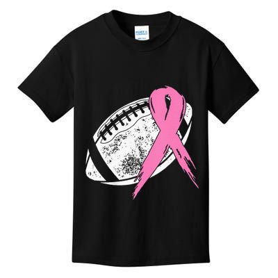 Breast Cancer Pink Ribbon Football Awareness Costume Kids T-Shirt